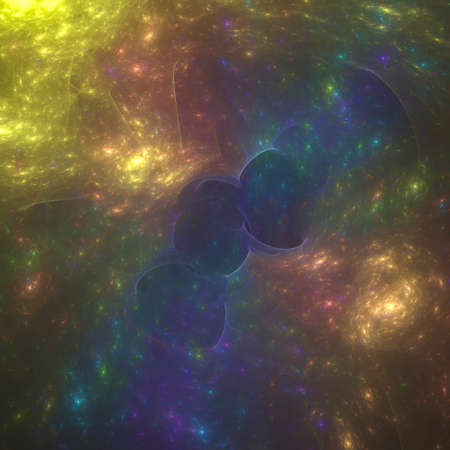 Abstract fractal background. Space and science background, 3D illustration