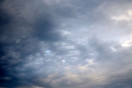 Sky with dark gray clouds before or after rain