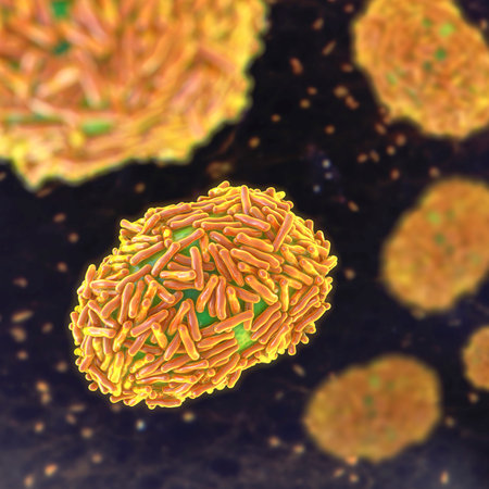Monkeypox virus, 3D illustration. A zoonotic virus from Poxviridae family, causes monkeypox, a...
