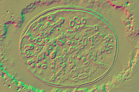 Beautiful microworld, microbes of different shapes, 3D illustration.