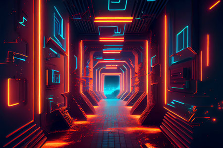 Interdimensional travel and parallel universes, sci-fi ai illustration