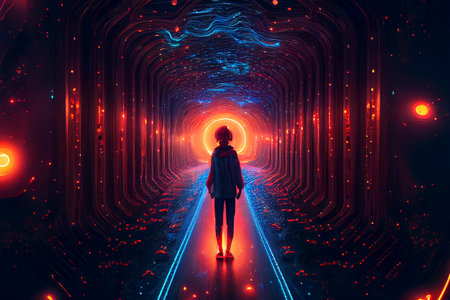 Interdimensional travel and parallel universes, sci-fi ai illustration