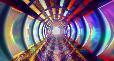 Time portal, travel through time, conceptual sci-fi ai generated illustrationの素材