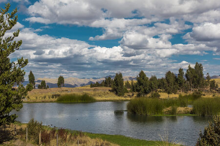 Huayllarqocha wetland at Cuzco Peru