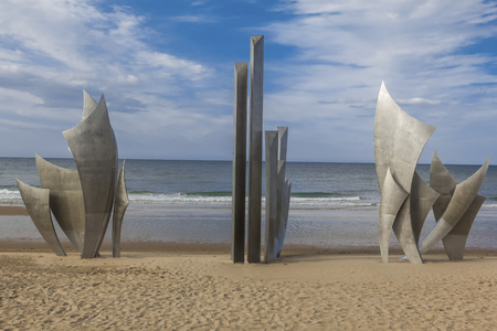 Omaha Beach Memorial at Normandy in Franceのeditorial素材