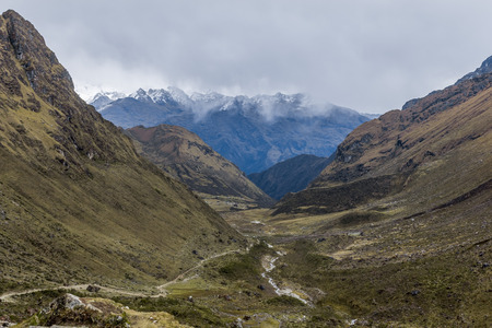 andean valley  parto of Salkantay Trekking route at Cuzco Peruの写真素材