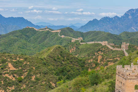 Chinese Great Wall JinShangLing section at China Asiaの写真素材