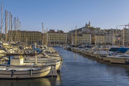 Marseille, France - October 23, 2014: Sailboats at Marseille Old Portのeditorial素材