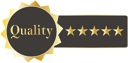 5 star quality seal of approval Bannerの写真素材