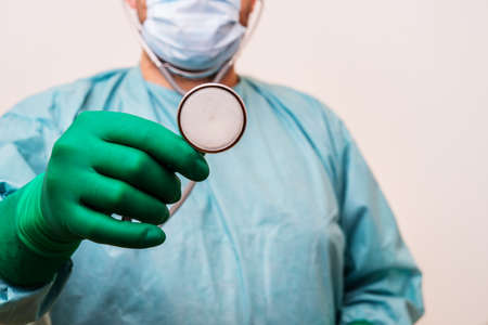 doctor and stereoscopeの写真素材