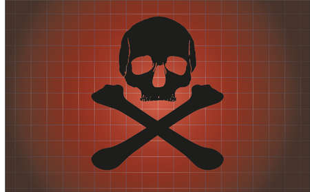 a vintage skull and bone pattern in retro styleの写真素材