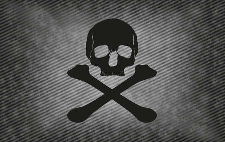 a vintage skull and bone pattern in retro styleの写真素材