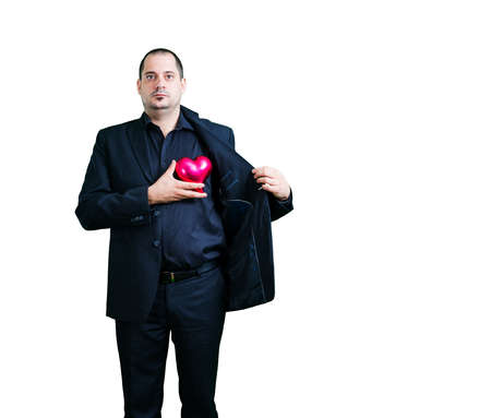 a young businessman with a romantic heart