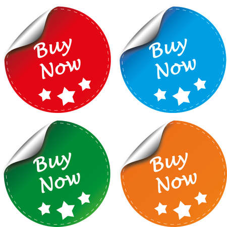 Buy now sticker.のイラスト素材