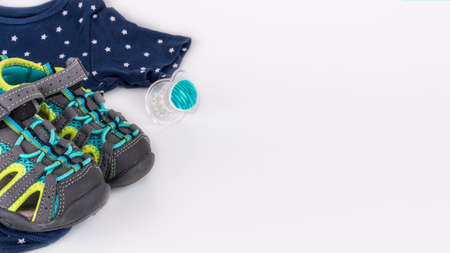 Baby Background shoes t-shirt on white background