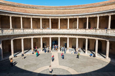 great view Alhambra Palacio de Carlos Vのeditorial素材