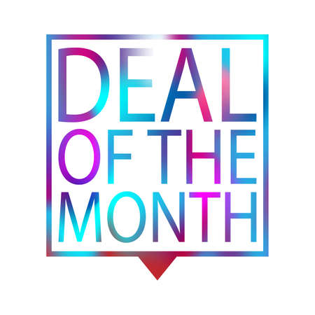 Deal of the Month Written in Colours with frame speech bubbleのイラスト素材