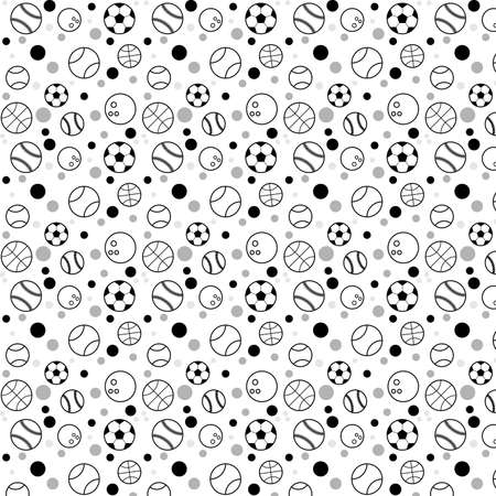 Sport pattern with vintage badges and labelsのイラスト素材