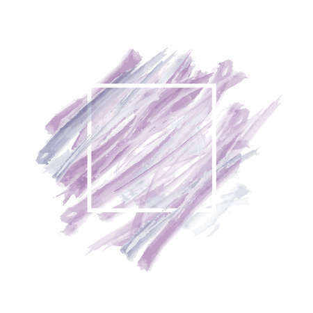 Grunge abstract background brush paint texture design acrylic stroke poster illustration vector over square frame.のイラスト素材