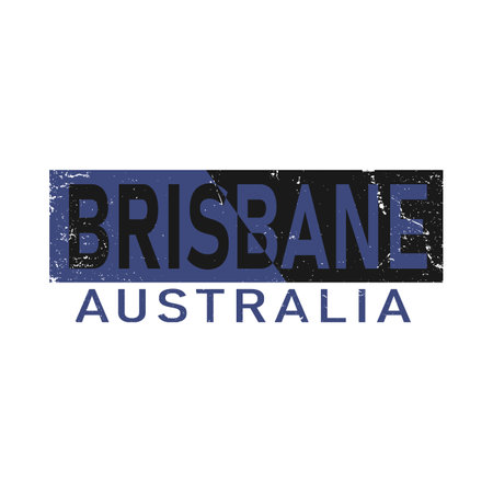 BRISBANE AUSTRALIA, TYPOGRAPHIC T shirt screen printing, t shirt, t shirt design, screen printing, screen printのイラスト素材