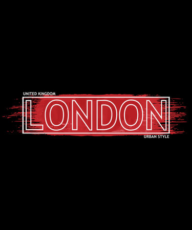 Vector illustration on the theme of fashion in London, England. Typography, t-shirt graphics, print, poster, banner, flyer, postcardのイラスト素材