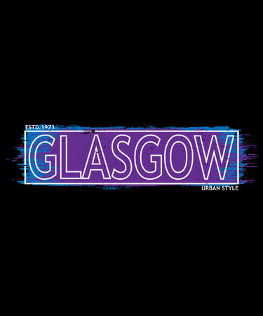 Glasgow Editable vector design.のイラスト素材