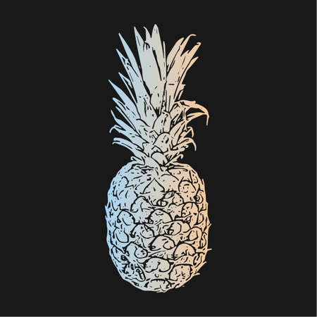 PINEAPPLE DESIGN. Can be use as poster, wall art, card, print...のイラスト素材