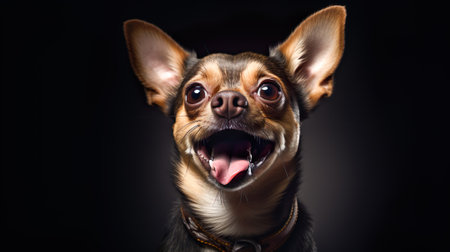 Portrait of a black chihuahua dog