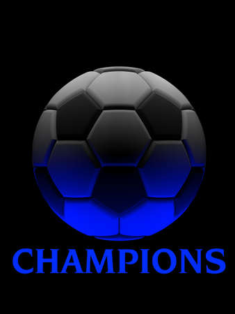 Realistic soccer ball or football ball closeup image. 3D illustration. 3D CG. High resolution.の写真素材