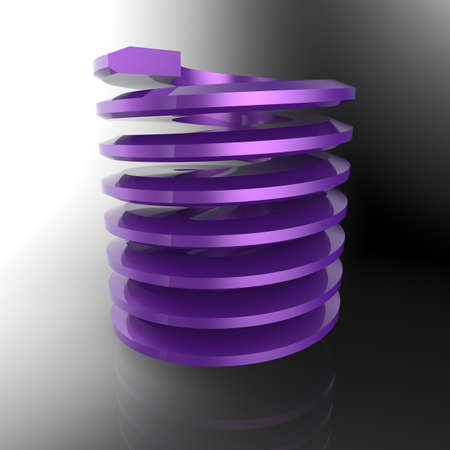 Coil springs. 3D illustration. 3D CG.の写真素材