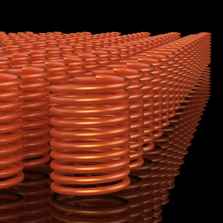 Coil springs. 3D illustration. 3D CG.の写真素材