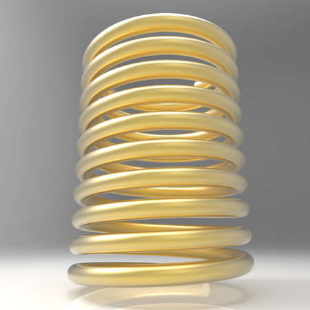 Coil springs. 3D illustration. 3D CG.の写真素材