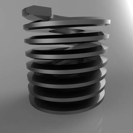 Coil springs. 3D illustration. 3D CG.の写真素材