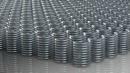 Coil springs. 3D illustration. 3D CG.の写真素材