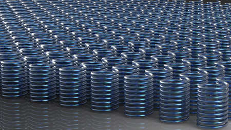 Coil springs. 3D illustration. 3D CG.の写真素材