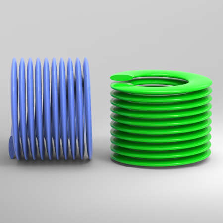 Coil springs. 3D illustration. 3D CG.の写真素材