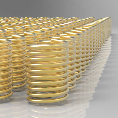 Coil springs. 3D illustration. 3D CG.の写真素材