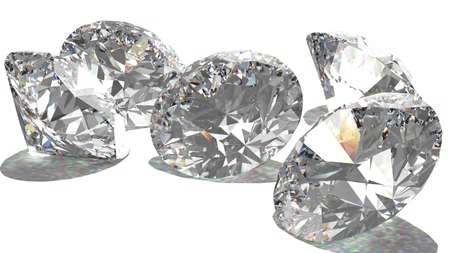 Diamonds. 3D illustration. 3D CG.の写真素材