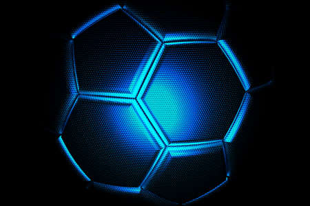 Soccer Ball. 3D illustration. 3D CG. High resolution.の写真素材