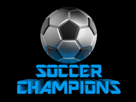 Soccer Ball. 3D illustration. 3D CG. High resolution.の写真素材