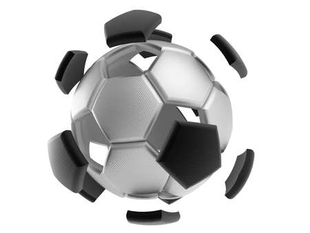 Soccer Ball. 3D illustration. 3D CG. High resolution.の写真素材