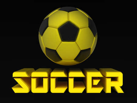 Soccer Ball. 3D illustration. 3D CG. High resolution.の写真素材