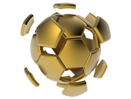 Soccer Ball. 3D illustration. 3D CG. High resolution.の写真素材