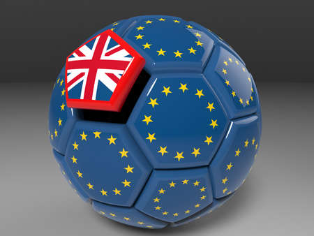 Soccer Ball. 3D illustration. 3D CG. High resolution.の写真素材