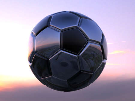 Soccer Ball. 3D illustration. 3D CG. High resolution.の写真素材