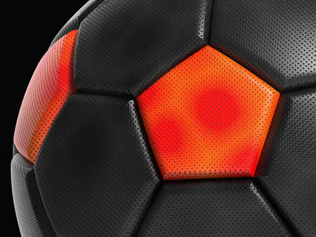 Soccer Ball. 3D illustration. 3D CG. High resolution.の写真素材