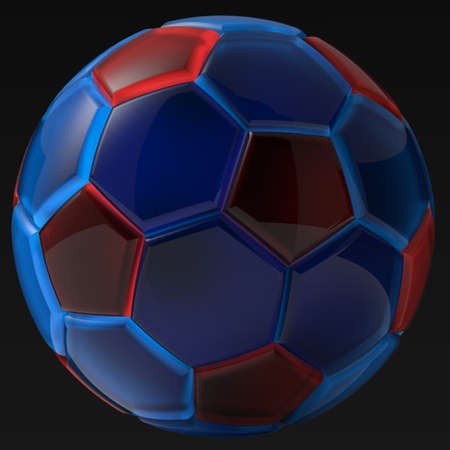 Soccer Ball. 3D illustration. 3D CG. High resolution.の写真素材