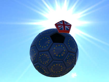 Soccer Ball. 3D illustration. 3D CG. High resolution.の写真素材