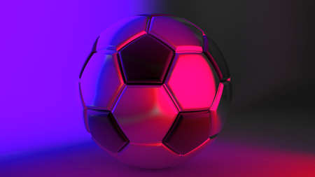 Soccer Ball. 3D illustration. 3D CG. High resolution.の写真素材