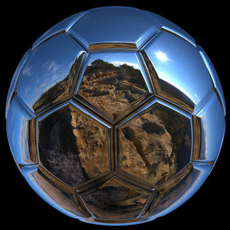 Soccer Ball. 3D illustration. 3D CG. High resolution.の写真素材